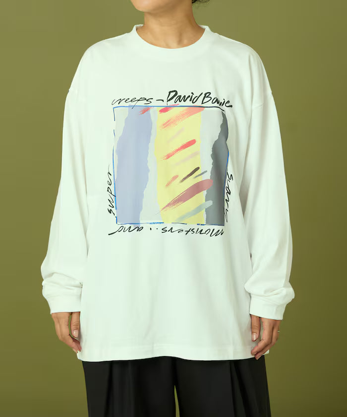 "David Bowie" print long sleeve T-shirt