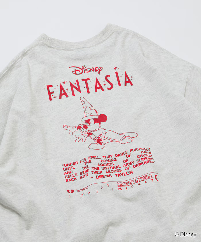 DISNEY/Mickey Mouse 'Fantasia'/Back Print Crew Neck T-Shirt [Limited Edition]