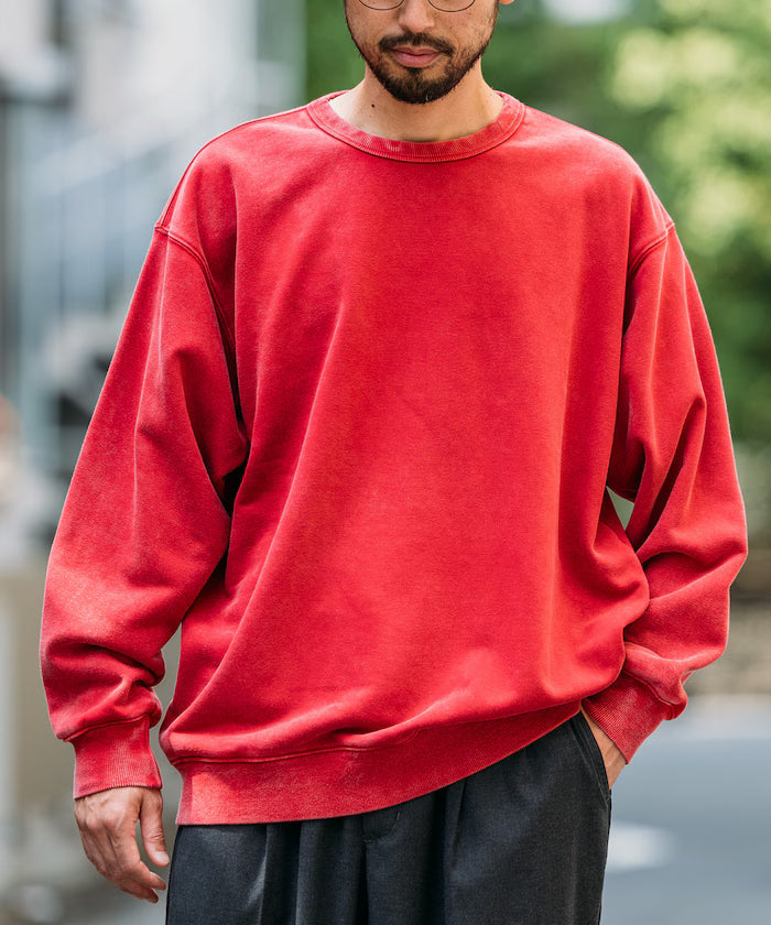 13 oz HEAVY WEIGHT heavyweight pigment-dyed crewneck sweatshirt