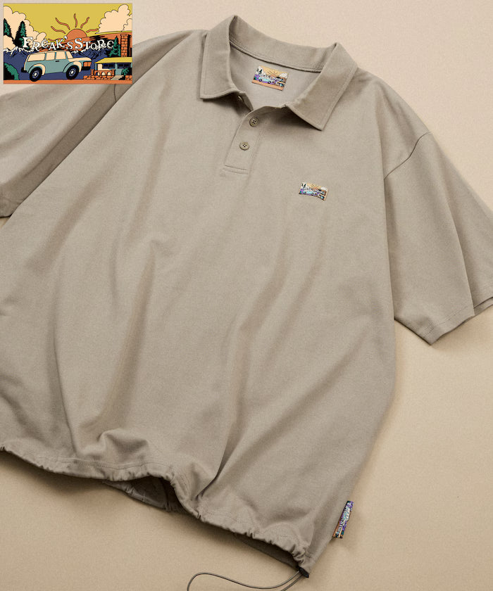 FREAK'S STORE for BEACH & FES Relax Fit One Point Logo Spindle Polo Shirt - Beige