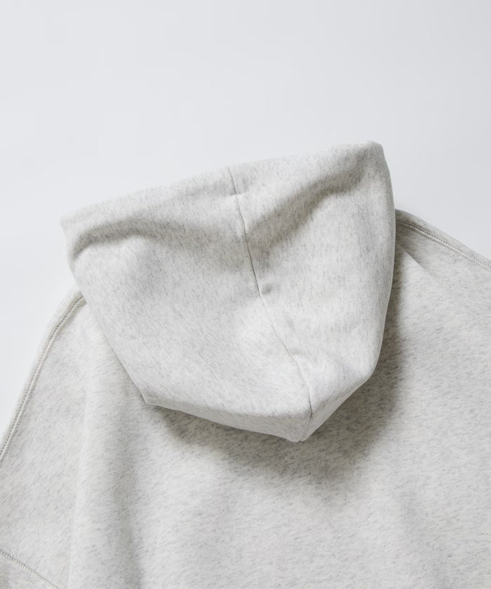 Big silhouette one-point logo pullover hoodie/hem cord/back brushed 【limited edition】