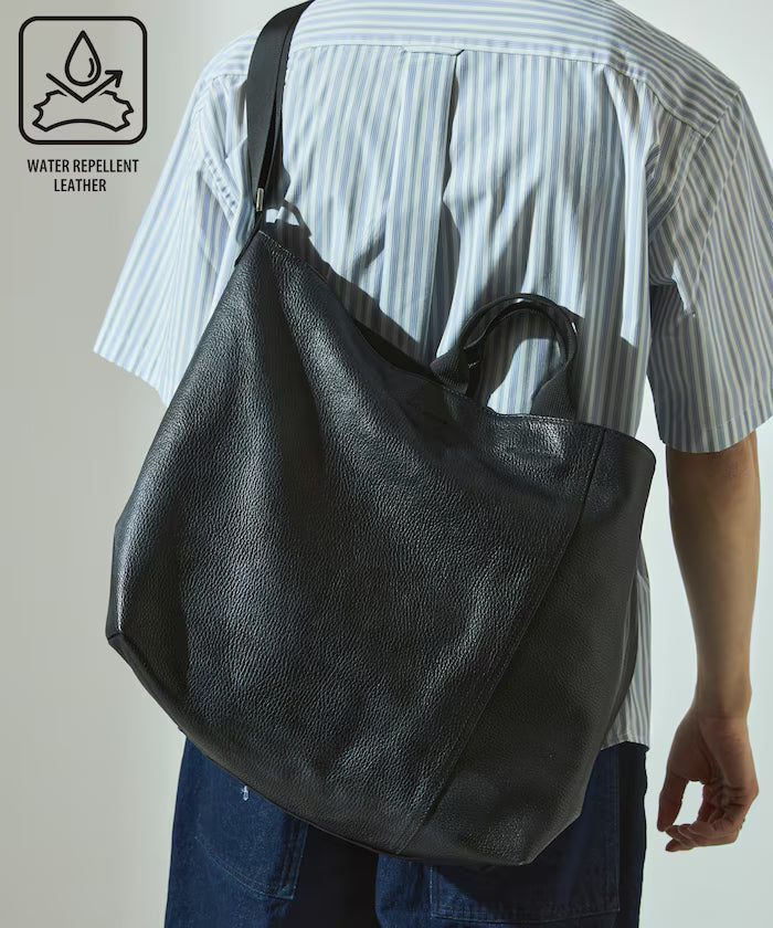 2WAY Leather Messenger Bag / 2WAY Leather Messenger Bag / Cowhide / Water-repellent leather