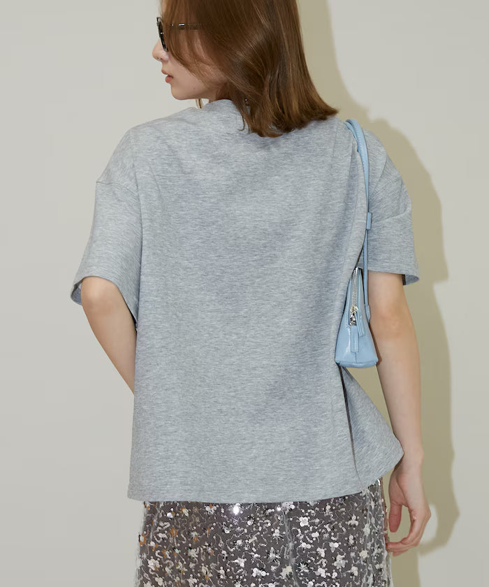 <contact cool> Cool Ponte Henry Neck T-Shirt Limited Release
