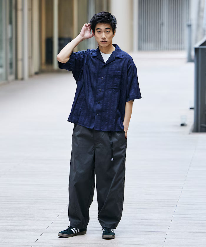 Relaxed Fit Allover Jacquard Open Collar Shirt [Limited Edition]