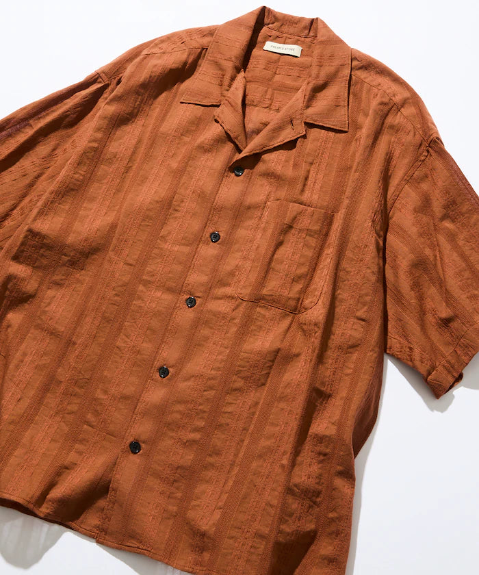 Relaxed Fit Allover Jacquard Open Collar Shirt [Limited Edition]