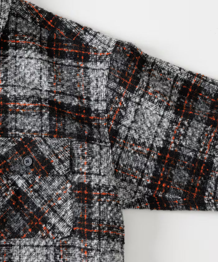 Poly Tweed CPO Check Shirt Jacket