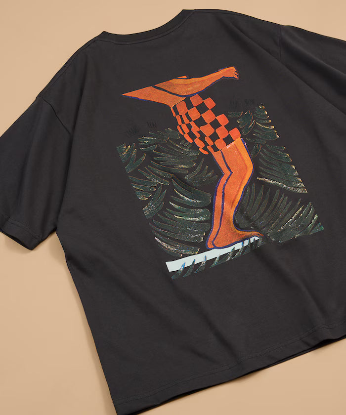 GREENROOM GALLERY × FREAK'S STORE / Greenroom Gallery Exclusive Fabian Lavater Short Sleeve T-Shirt - Charcoal Gray