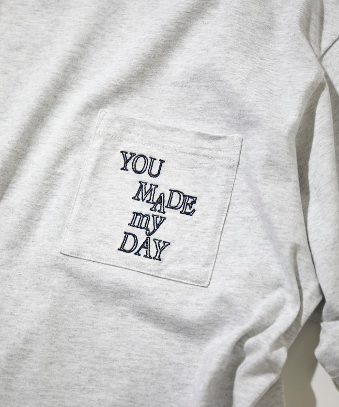 tombonia/Tombo nia Back Print Crew Neck T-Shirt/YOU MADE MY DAY