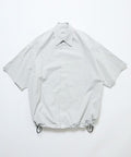 Wide silhouette spindle regular collar short sleeve shirt / hem code [limited edition] - White Check
