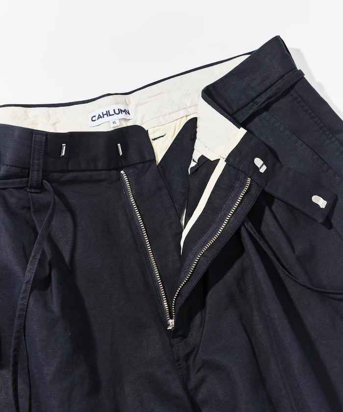 Cotton Linen 2 Tuck Chino Shorts