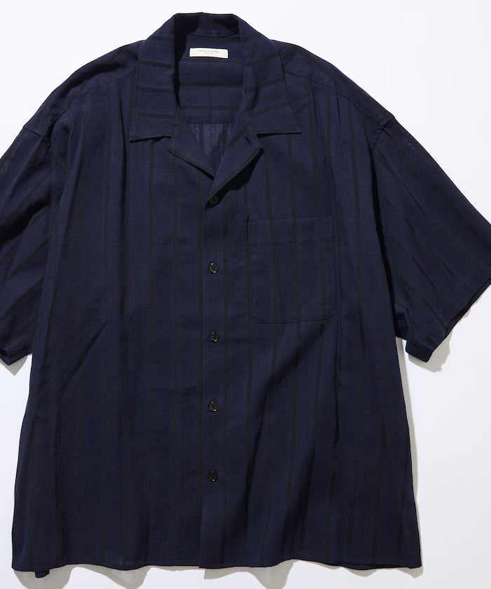 Relax Fit Relaxed Fit Shadow Stripe Open Color Shirt [Limited Release]