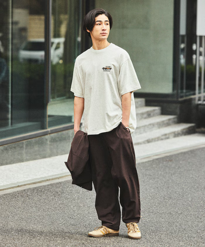 [New Color Added] Quick-Dry Material Relaxed Fit Tapered Easy Pants Linen-like