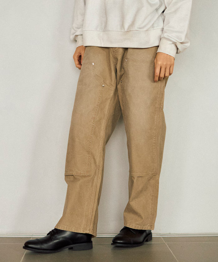 Fade Processing Light Duck Double Knee Painter Pants Vintage