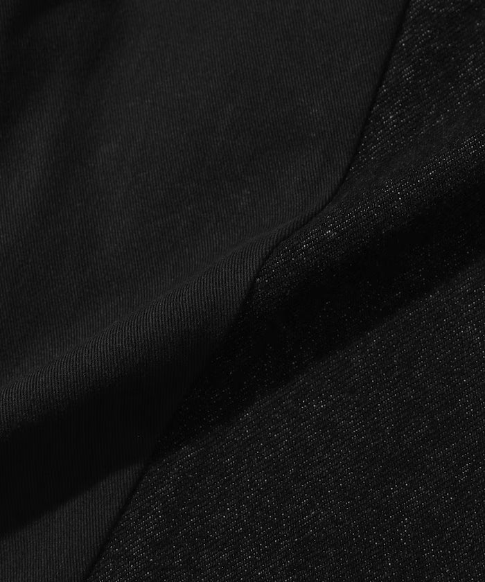 Chino Denim Docking Pants / Wide Straight Pants