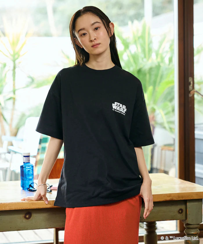 STAR WARS EPISODE 1/Star Wars Exclusive Big Silhouette Back Print Crew Neck T-shirt 【Limited Edition】