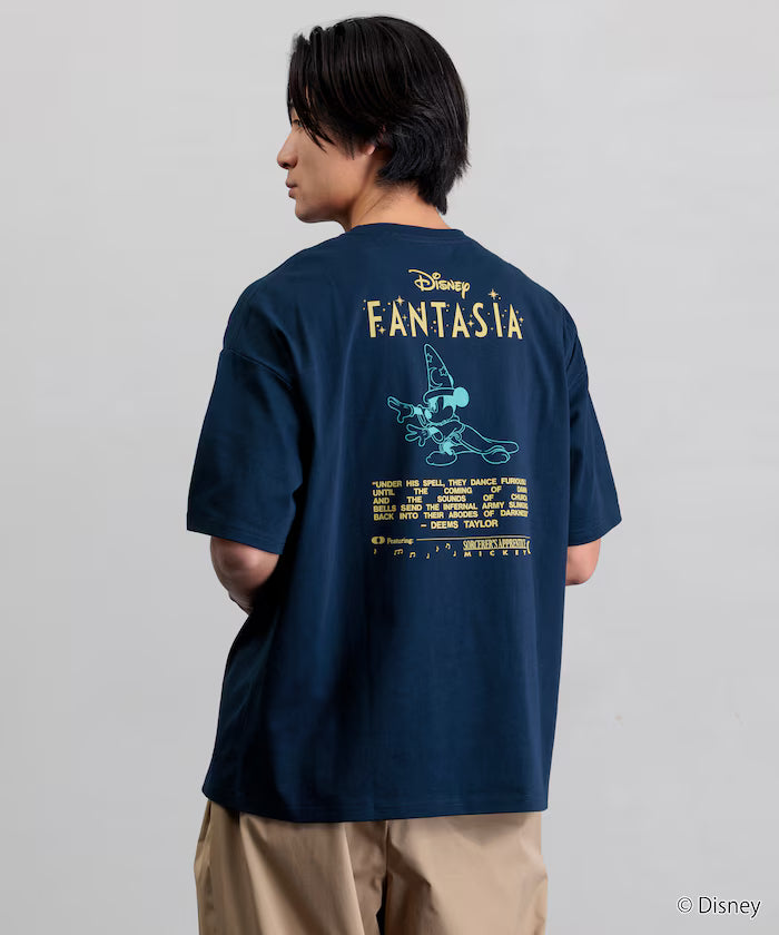 DISNEY/Mickey Mouse 'Fantasia'/Back Print Crew Neck T-Shirt [Limited Edition]