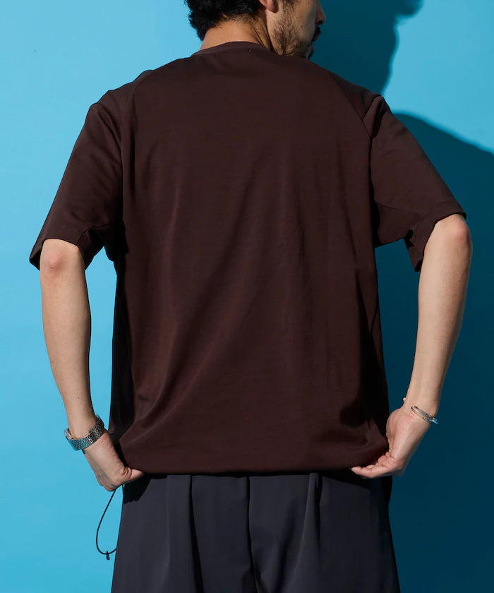 SUPER ICE / Super Ice Henry Neck Spindle T-Shirt Contact Cold Sensation / Quick Drying / UV Cut
