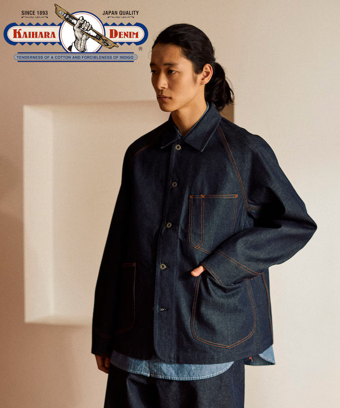 [Made in Japan] JAPAN DENIM COVERALL JACKET - Indigo Blue
