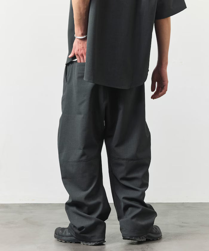 [New Color Added] Quick-Drying Material Relaxed Fit Curved Silhouette Over Pants Linen-Style Home Care