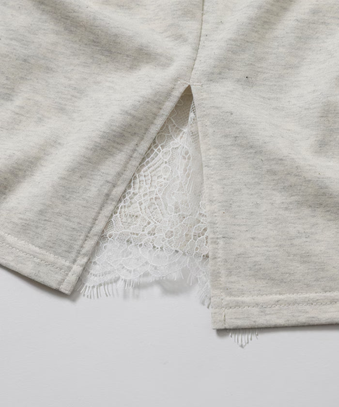 Lace Docking Draped Neck Top 【Limited Edition】