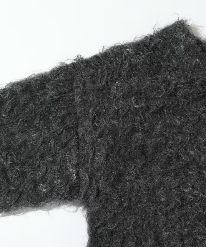 Variation Button Shaggy Knit Cardigan
