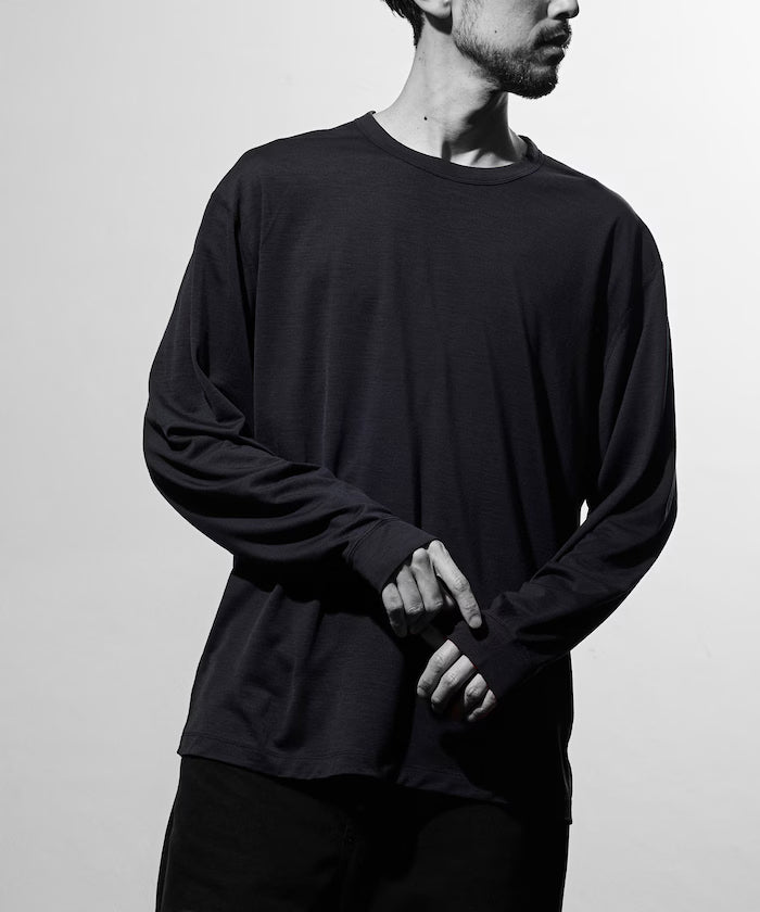 Washable Merino Wool Blend Long Sleeve T-Shirt