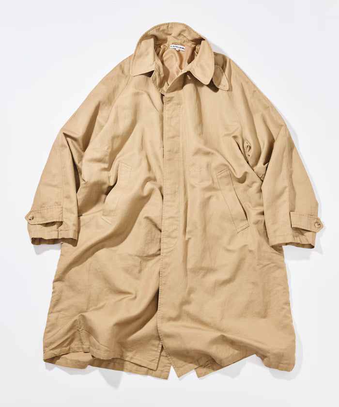 Cotton Linen Balmacaan - beige