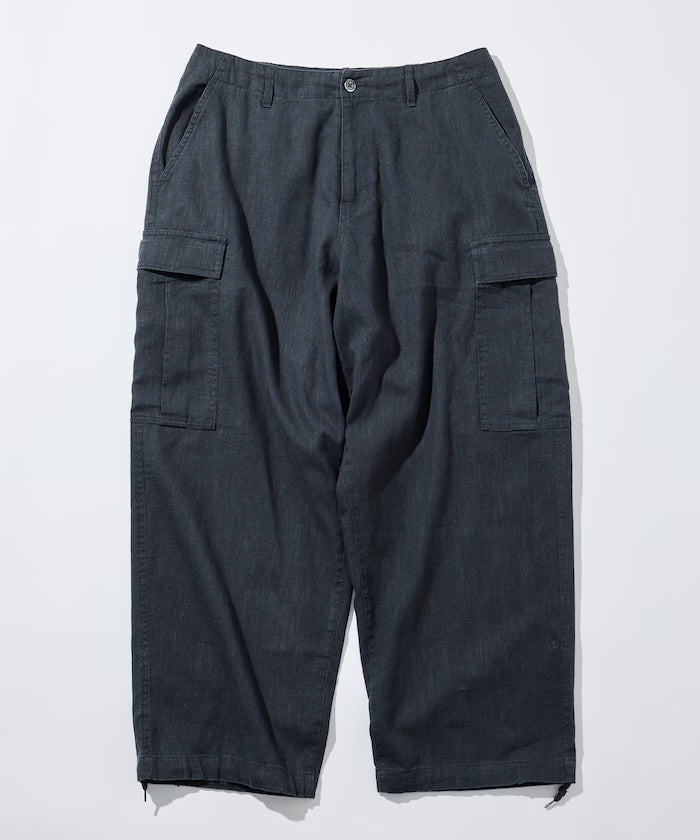 LINEN COTTON EASY CARGO PANTS 【Compatible with Set-Up】