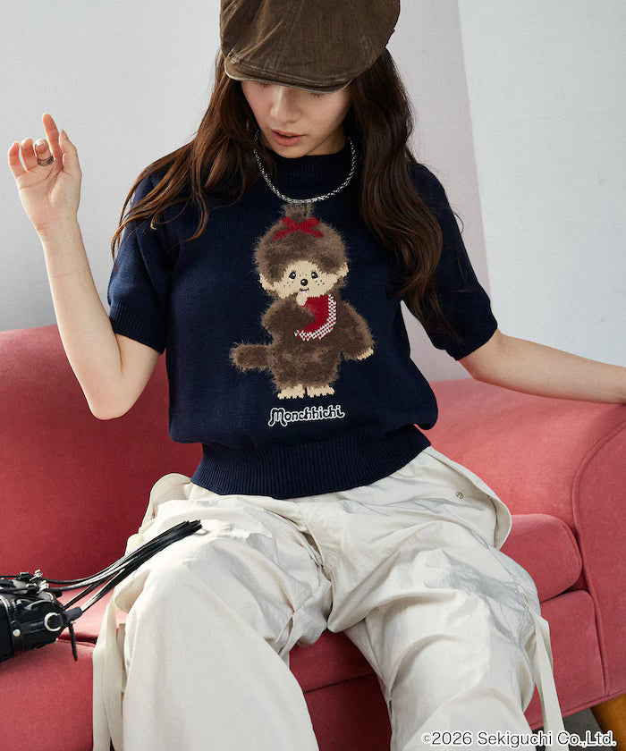 Monchhichi Feather Jacquard Summer Knit Limited Edition