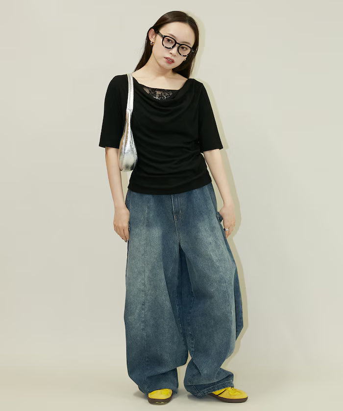 Race Layered Tereko Draped T-Shirt Limited Edition
