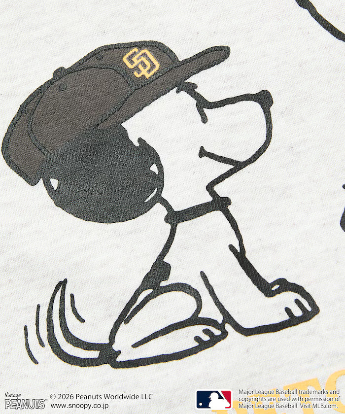 PEANUTS x MLB Exclusive Big Silhouette Back Print T-Shirt / PADRES 【Limited Edition】