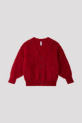 MOHAIR CARDIGAN - MAROON RED