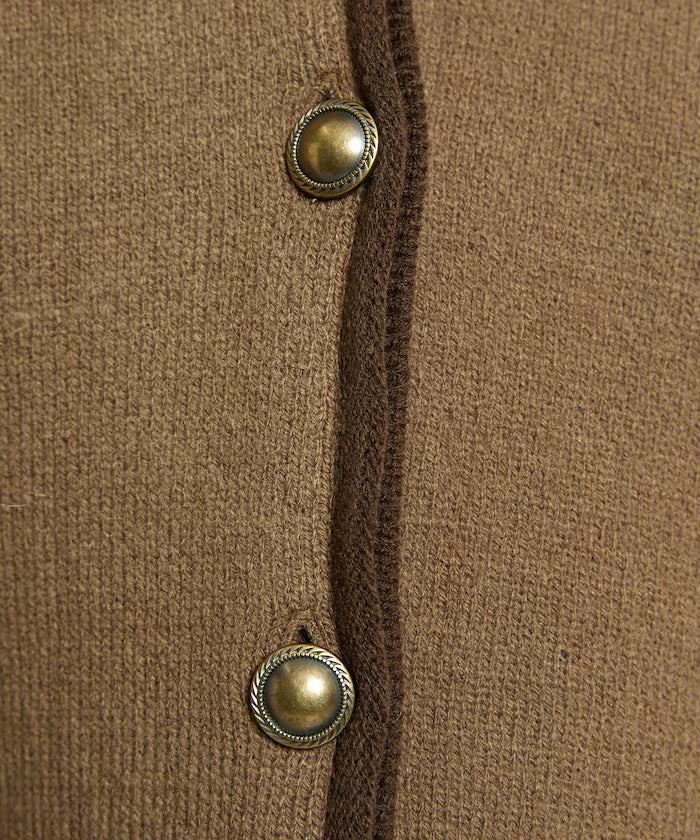 No Collar Jacket Style Knit Cardigan Limited Edition