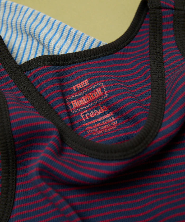 Healthknit Slim Stripe Tank T-Shirt SET