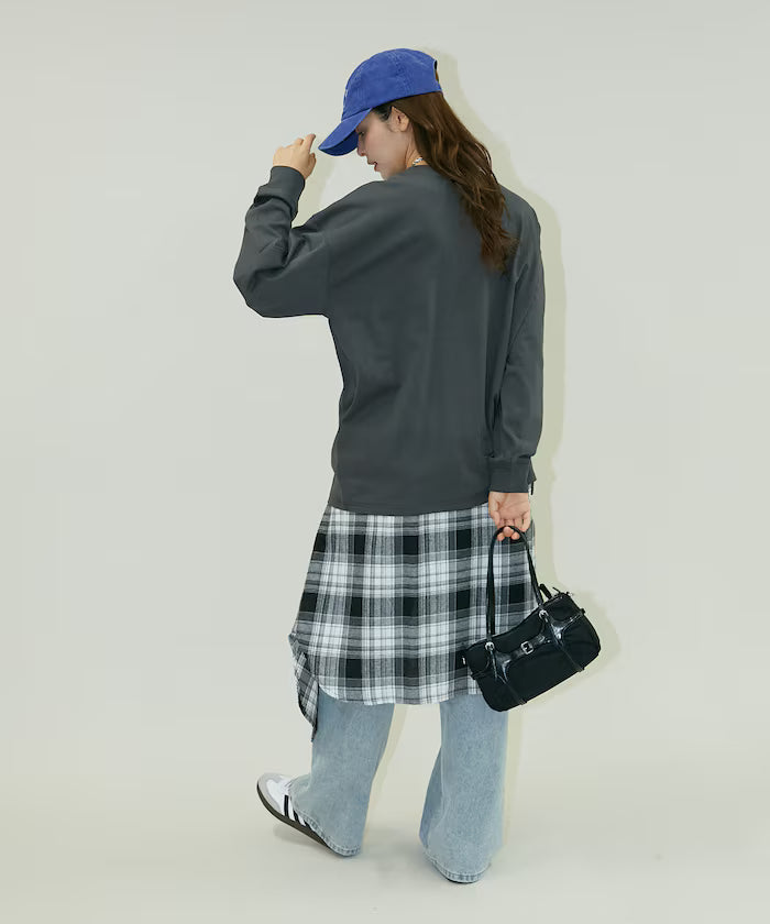 Handwritten-style Cat Print Foil Logo Long Sleeve T Limited Edition