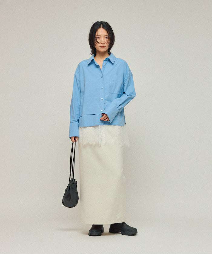 Oversized Lace Layered Shirt