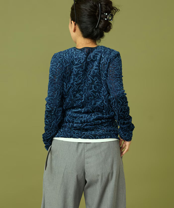 Mesh Velour Top