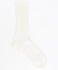 Low Gauge Ribbed Crew Socks (Fits 25.0-27.0cm) - White