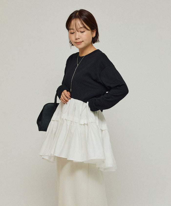 Organic Cotton Tiered Long Sleeve T-shirt