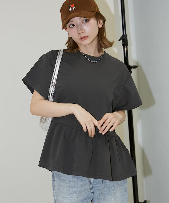 <Contact Cooling> Cool Ponchi Peplum T-Shirt Limited Edition
