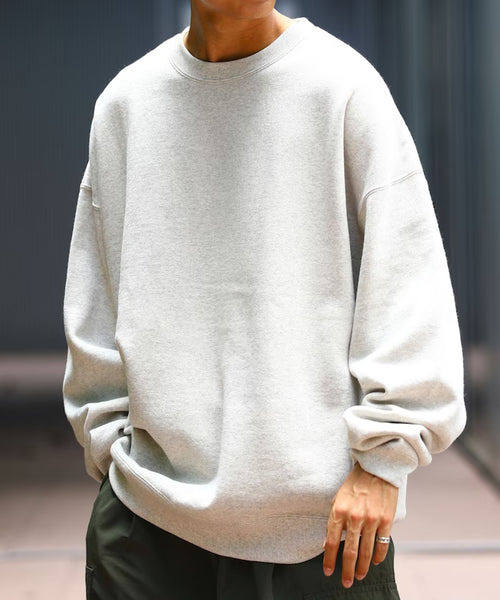 12oz Heavyweight Big Silhouette Crew Neck Sweatshirt [Limited Edition] - Ash Gray