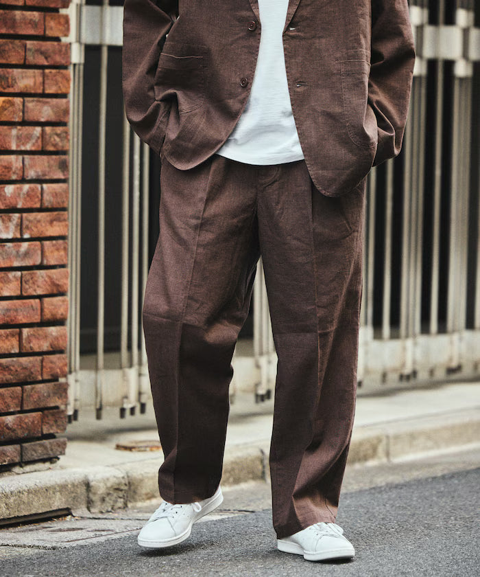 LINEN COTTON EASY SLACKS [Compatible with Setup]