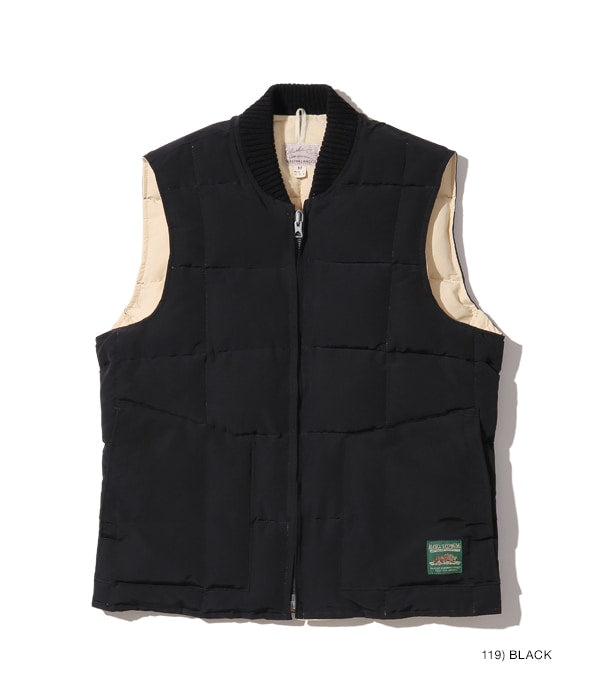 ALASKA SLEEPING BAG GOOSE DOWN, MADE IN USA “VIKING” VEST - BLACK