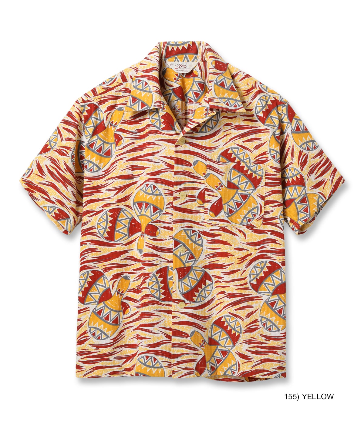 DOBBY COTTON OPEN SHIRT “MARACAS” - YELLOW