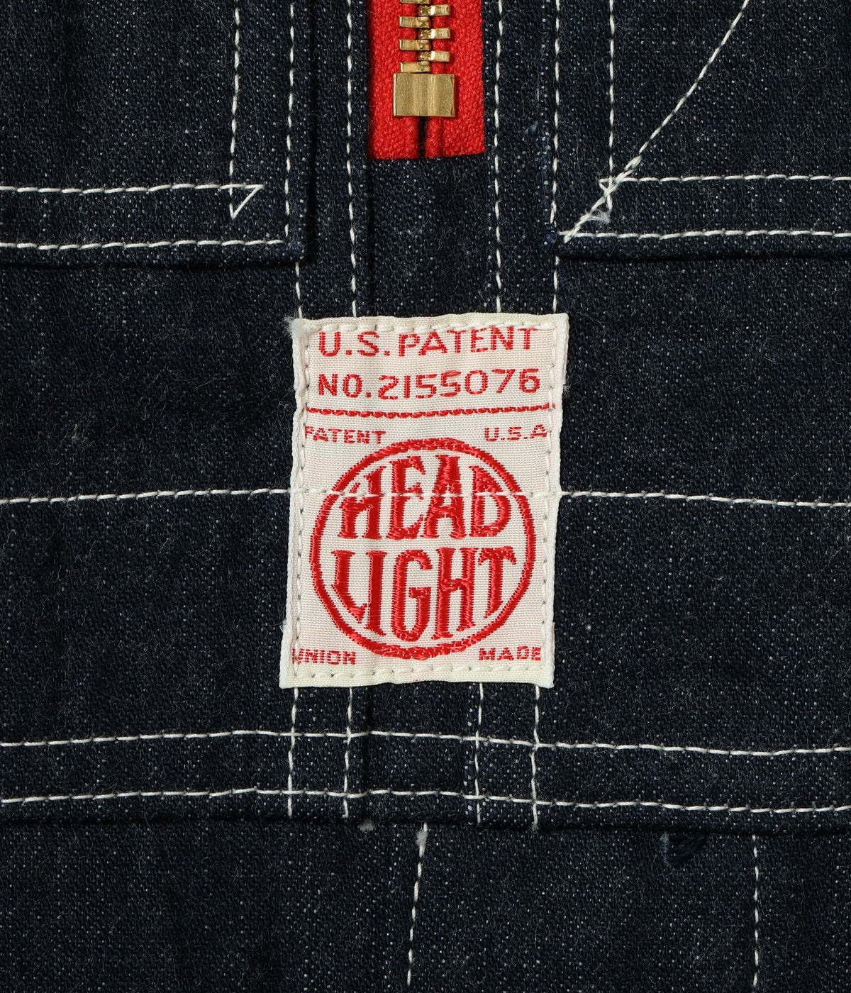 HEADLIGHT 11oz. BLUE DENIM LOW BACK OVERALLS
