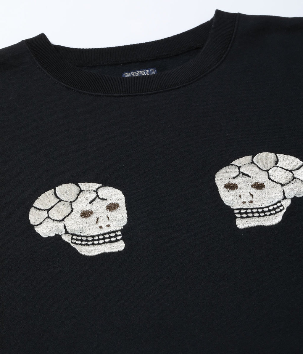 SUKA CREW SWEAT EMBROIDERED “SKULL & SNAKE”