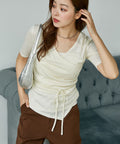 Drape Cache-Coeur Top Limited Edition - Natural