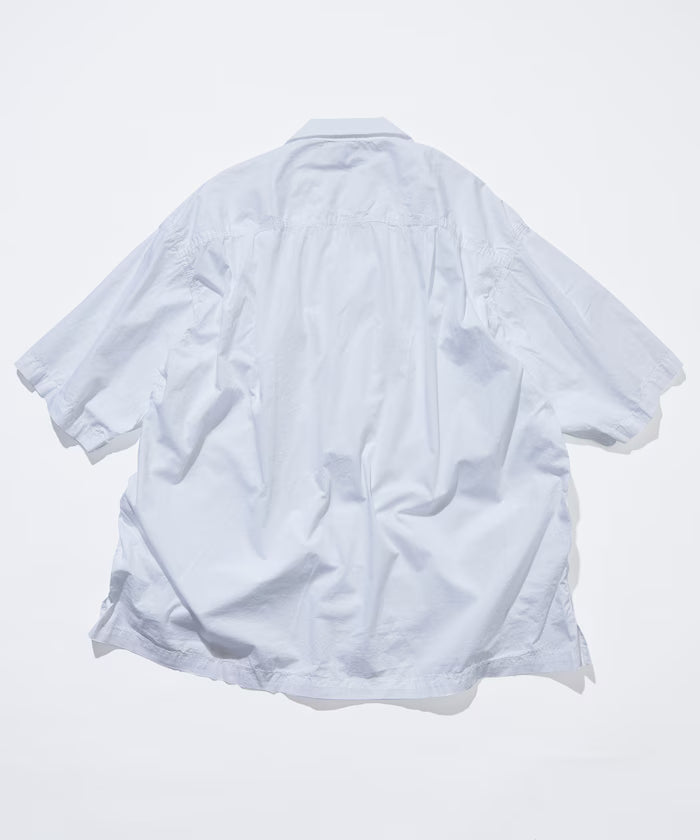 Magazine Pocket Chain Stitch Open Collar Shirt