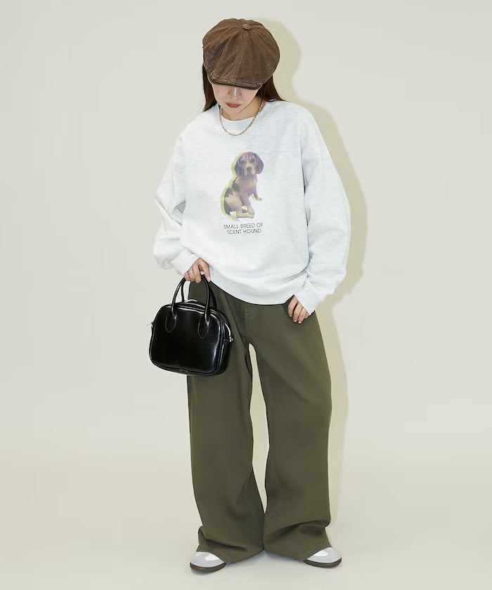Dog Photo Print Fleece Lined Sweat Pullover Limited Edition