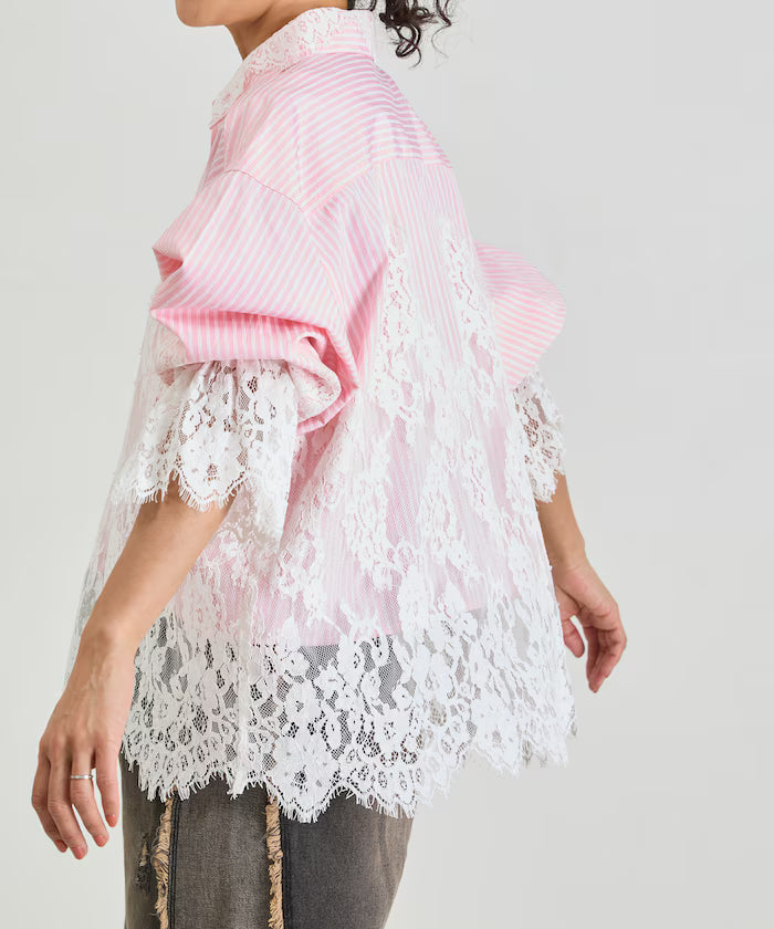 Lace Docking Stripe Shirt